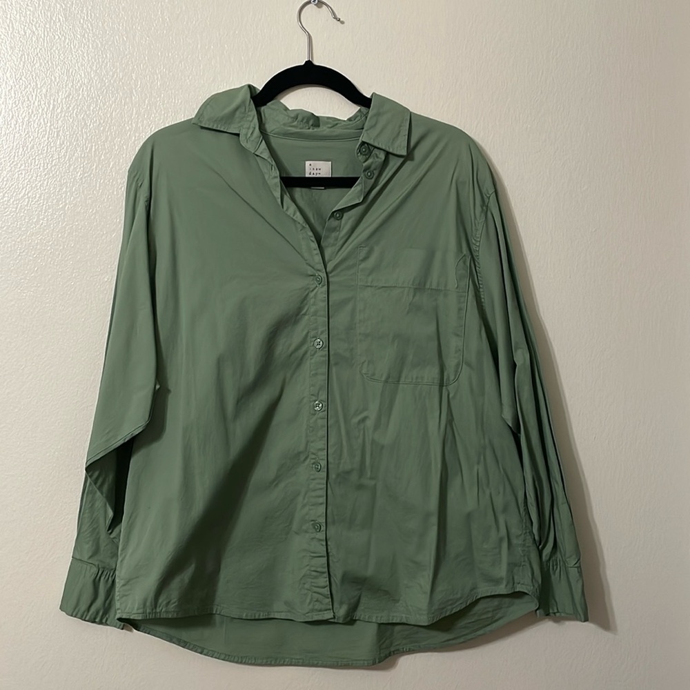 Green Button Down Shirt Size S
